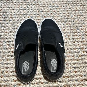 Ladies leather slip on vans. Good used condition.